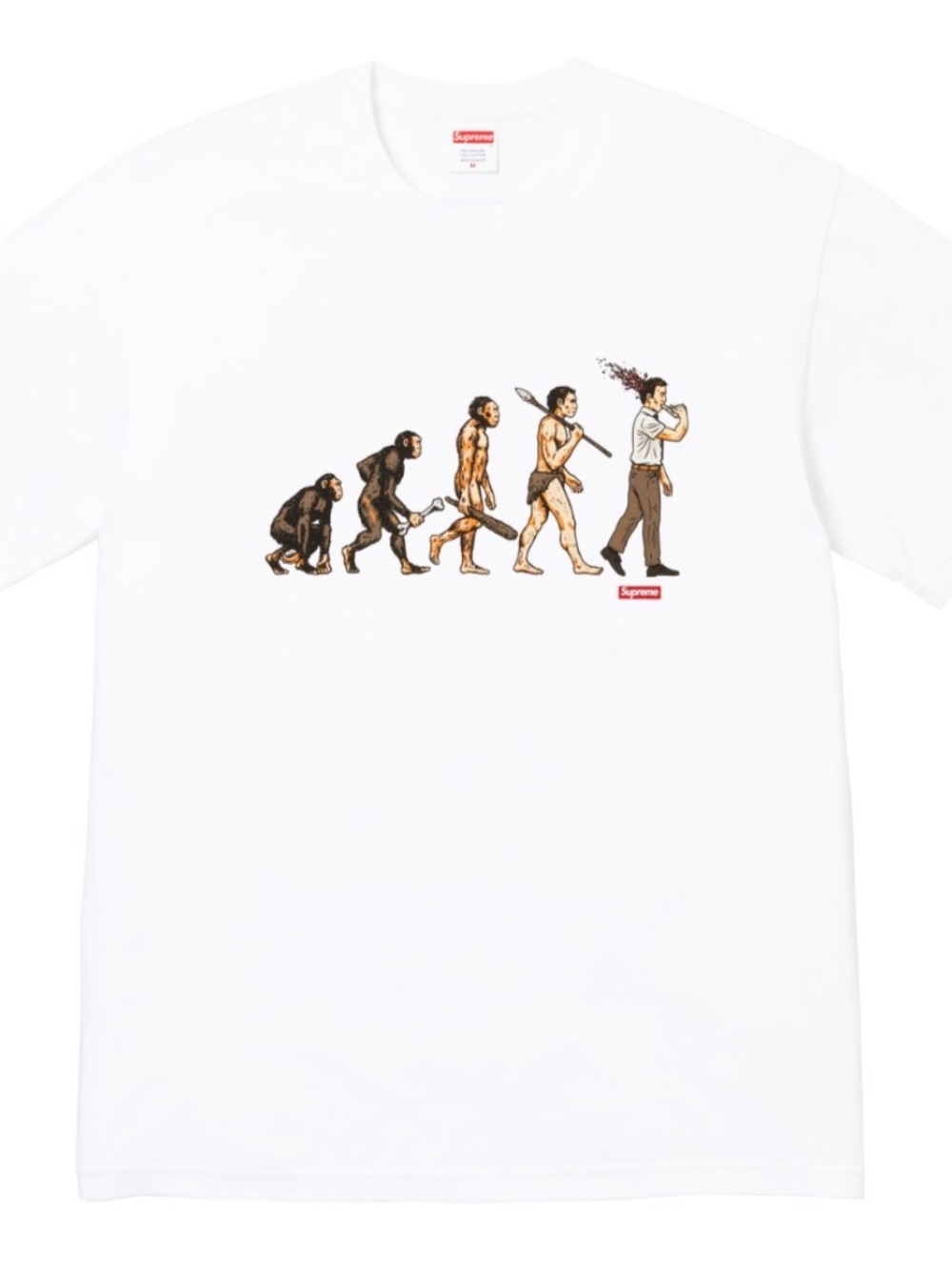 Supreme White Evolution Graphic Short Sleeve Tee